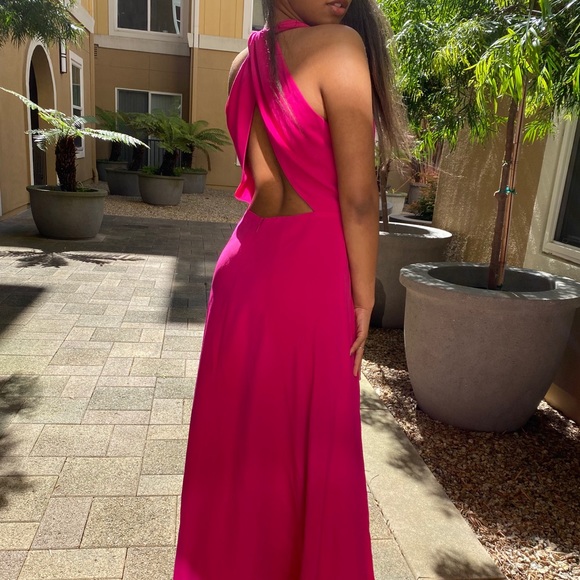 SOLD: Fuchsia pink maxi dress - Picture 1 of 4